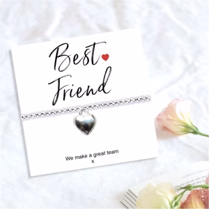 Best Friend Stretch Beaded Bracelet & Card