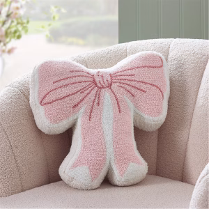 Bow Boucle 3D Shaped Cushion
