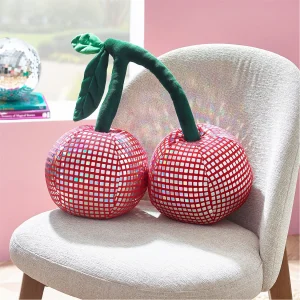 Disco Cherries 3D Shaped Cushion